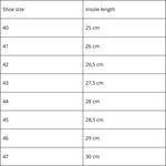 Leather Slippers Sänna - Black size chart