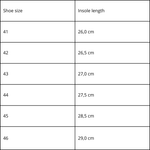 Märt Sandals - Brown size chart