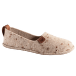 Natural felt and rubber sole slippers Toku - Beige