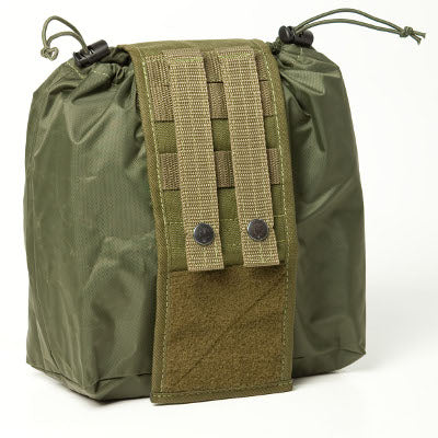 Foldable empty tray pouch, 21 cm - military green - Wandelaar Adventures